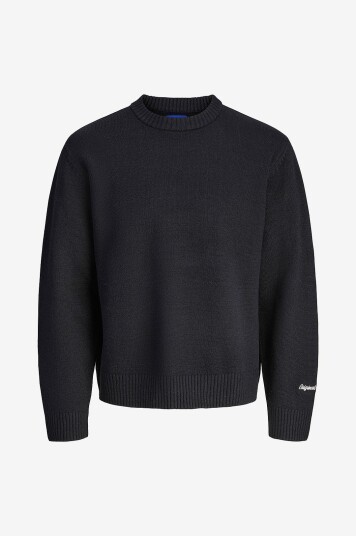 Jack & Jones Junior Genser jorNorrebro Knit Crew Neck LN Jnr Svart