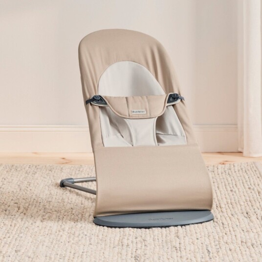 BabyBjörn Balance Soft Vippestol Vevet Khaki/Beige