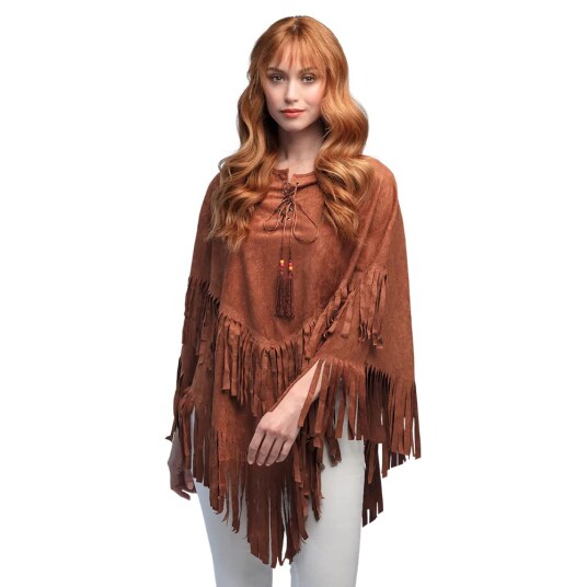 Brun Hippie Poncho OneSize