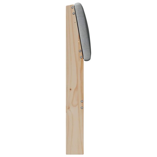 Polstret sengegavl Lysegrå 80 cm Massiv furu