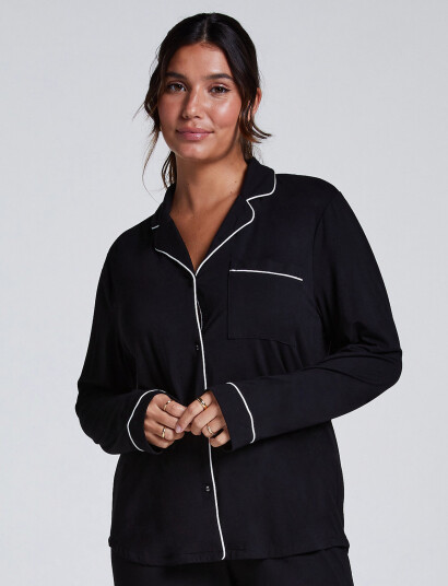 Hunkemöller Jacket Ls Jersey Essential - Black - L