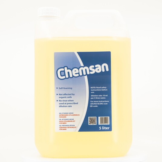 Chemisphere Chemsan 5 liter skummende syreholdig skyllemiddel Chemisphere Chemsan 5 liter skummende syreholdig skyllemiddel