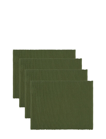 LINUM Uni Place Mat - Khaki green - ONE SIZE