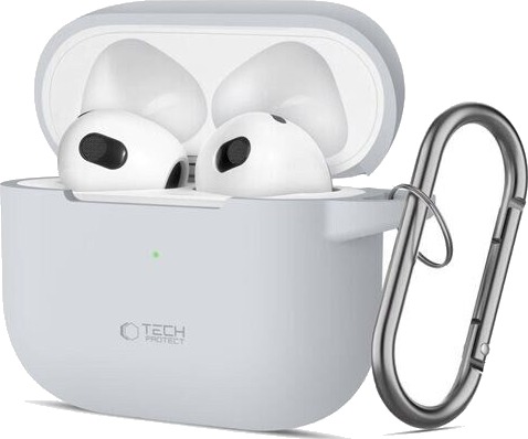 Tech Protect Silicone Hook Case for Apple AirPods 3 Gray