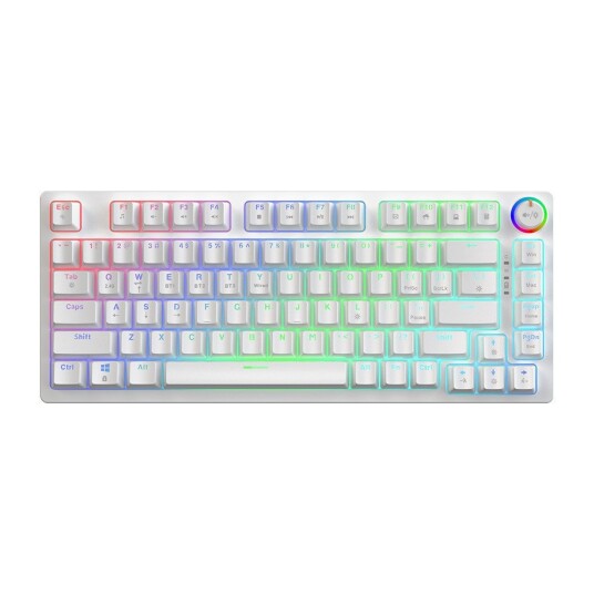 Savio Phenix White Mekanisk Tastatur Gateron Yellow Trådløs USB A