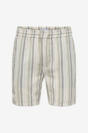 Only & Sons Shorts onsTrev Life Reg Struc Stripe Short Grønn