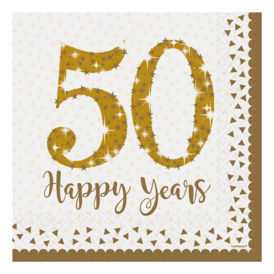 Servietter 50 Happy Years 16 pakning