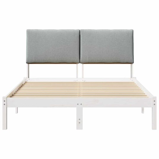 Sengestamme Hvit og lysegrå 140 x 190 cm Heltre furu