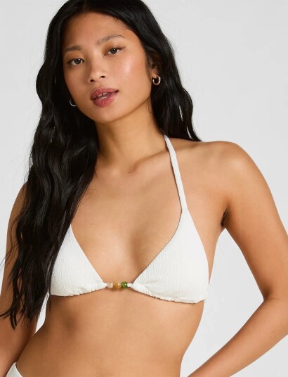 Hunkemöller Crinkle Triangle   White   XS