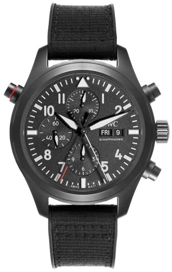 IWC Herreklokke IW371815 Pilots Sort/Gummi Ø44 mm
