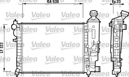 VALEO 732882 Radiator motorkjøling