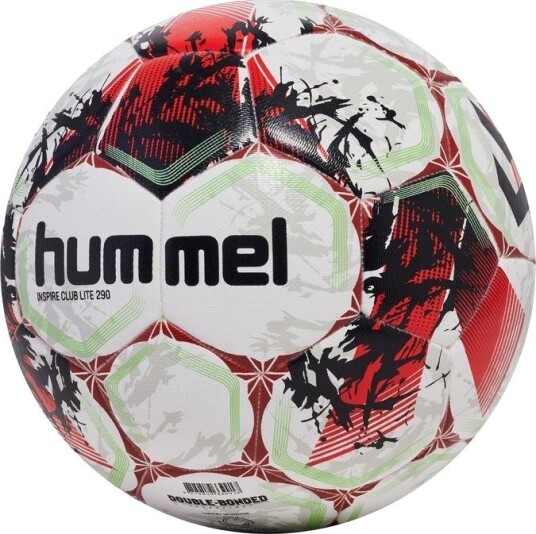 Hummel Fotball Inspire Club Lite 290 Hvit/Rød/Neon Grønn Str. 4