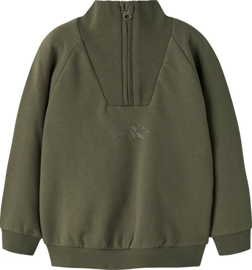 Name It Nmmoscar Ls Nreg Half Zip Sweat Bru   Khaki green   104