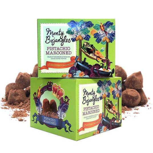 Monty Bojangles Sjokoladetrøffel - Pistasj 150 G Monty Bojangles Sjokoladetrøffel - Pistasj 150 G