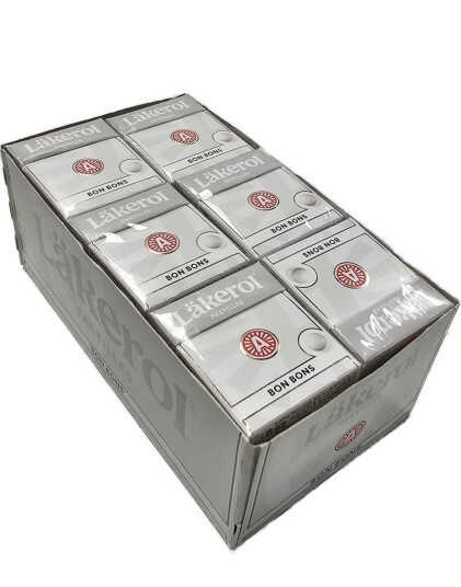24 stk Läkerol Bon Bons / Pastiller med Peppermyntesmak Hel Eske 600 gram 24 stk Läkerol Bon Bons / Pastiller med Peppermyntesmak Hel Eske 600 gram