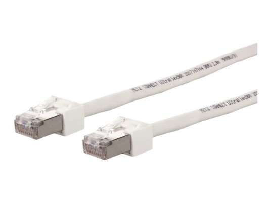 Metz Connect Ultraflex500 Koblingskabel Rj-45 Hann Til Rj-45 Hann 3 M Sftp Cat 6 Med Støvel Halogenfri Hvit