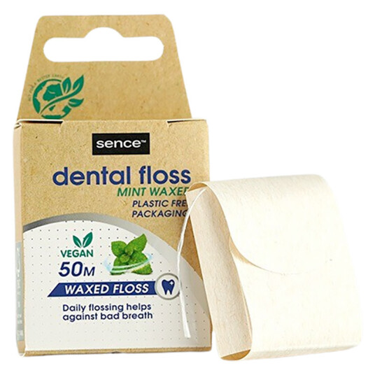 Tanntråd uten PFAS Sence Vegan Mint Floss 50 mtr. Tanntråd uten PFAS Sence Vegan Mint Floss 50 mtr.