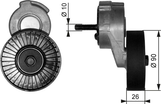 Strammehjul, kilerem GATES T38113