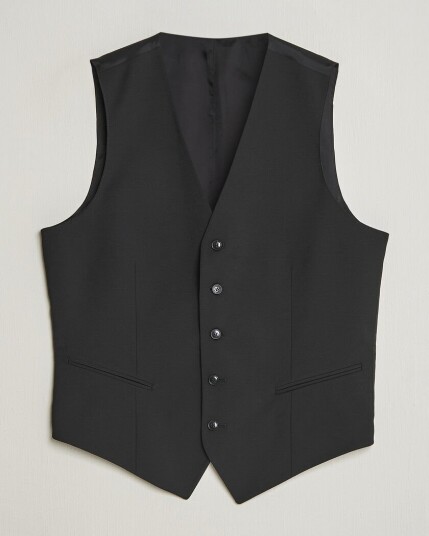 Tiger of Sweden Winston Wool Travel Waistcoat Black