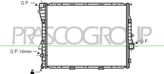 PRASCO BM820R003 Radiator motorkjøling