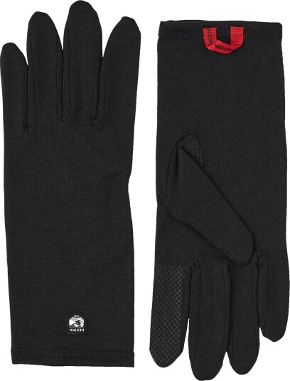Hestra Merino Wool Liner Long - 5 finger svart