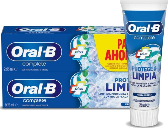 Oral-B Tannkrem 2 x 75 ml. Complete Plus Protect & Clean Fresh Mint