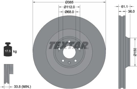 TEXTAR 92151303 Bremseskive