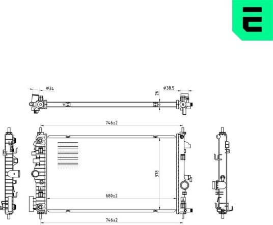 ERA 673204 Radiator motorkjøling