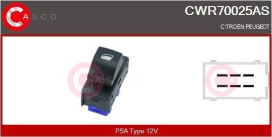 Bryter, vindusheis CASCO CWR70025AS