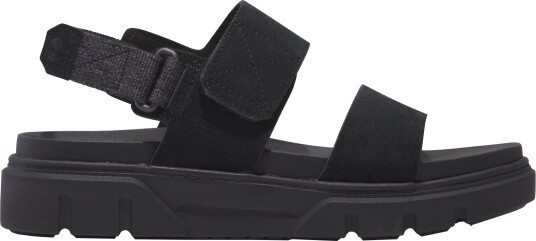 Timberland Women's Greyfield 2-Strap Sandal Black Suede 37, Black Suede