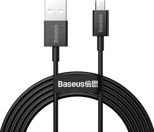 Baseus USB - microUSB 2,0 m 2,0A - sort