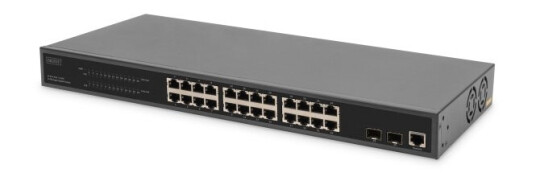 Digitus Dn-95359, Håndtert, L2, Gigabit Ethernet (10/100/1000), Strøm Over Ethernet (Poe), Rack-Montering, 1U