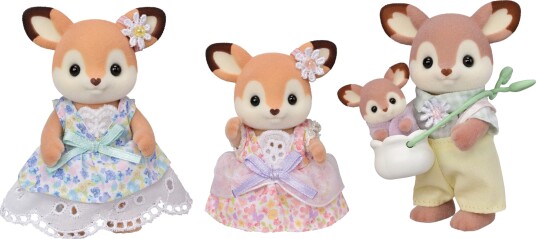 Sylvanian Families Hjortefamilie med Klær - 4 Figurer Sylvanian Families Hjortefamilie med Klær - 4 Figurer