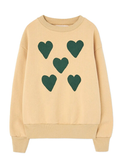 THE ANIMALS OBSERVATORY Hearts Soft Brown Bear Sweatshirt - Beige - 10 Y THE ANIMALS OBSERVATORY Hearts Soft Brown Bear Sweatshirt - Beige - 10 Y