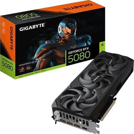 Gigabyte GeForce RTX 5080 WindForce 3 OC V2 16GB GDDR7 Grafikkort