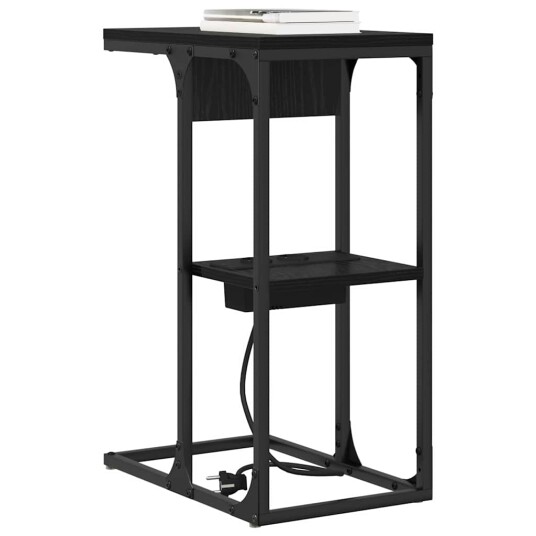  Nattbord Svart eik 41.5 x 26 x 60.5 cm Konstruert tre