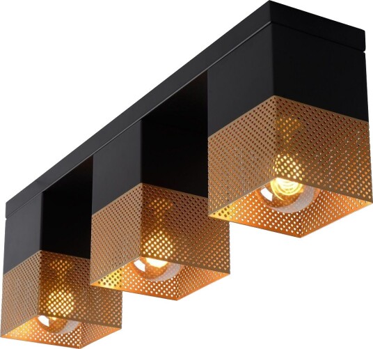 Renate 3 Taklampe  Lengde 54 Cm  Sort/Gull