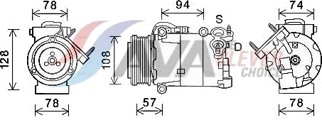 AC kompressor AVA COOLING SYSTEMS FDAK587