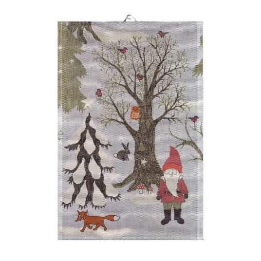 Ekelund Linneväveri Julpromenad kjøkkenhåndkle 40x60 cm