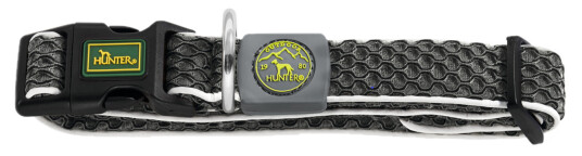 Hunter Hilo Vario Mesh Hundehalsbånd M-L 33-50cm Antracitt