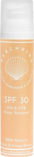 Beachkind Naturlig Solkrem SPF 30 100 ml med UVA- og UVB-beskyttelse Beachkind Naturlig Solkrem SPF 30 100 ml med UVA- og UVB-beskyttelse