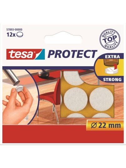 tesa Protect Anti-scratch felts Ø 22mm Hvit tesa Protect Anti-scratch felts Ø 22mm Hvit