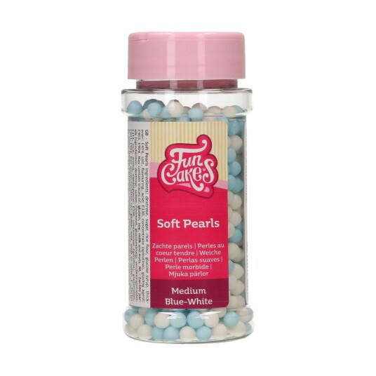 Funcakes Myke Perler  Blå/hvit 60g 