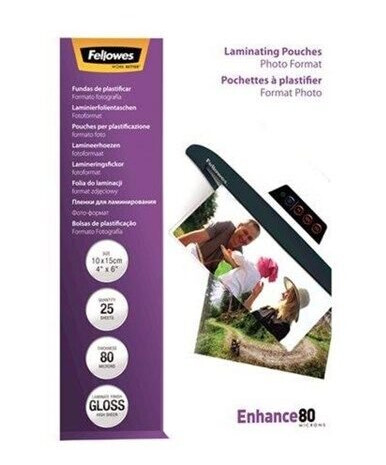 Fellowes Enhance - 25-pack - glossy - 108 x 159 mm - lamination pouches