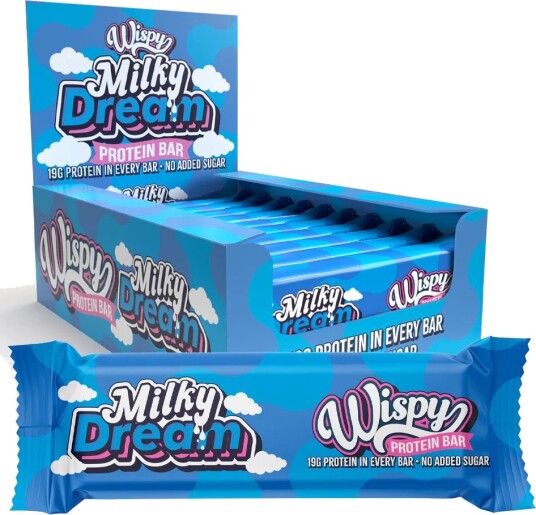 Wispy Protein Bar 55g x 10stk Milky Dream Wispy Protein Bar 55g x 10stk Milky Dream