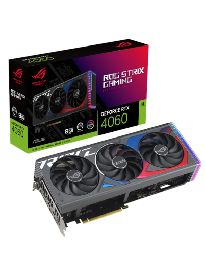 ASUS GeForce RTX 4060 ROG STRIX 8GB GDDR6 - 8GB GDDR6 RAM - Grafikkort ASUS GeForce RTX 4060 ROG STRIX 8GB GDDR6 - 8GB GDDR6 RAM - Grafikkort