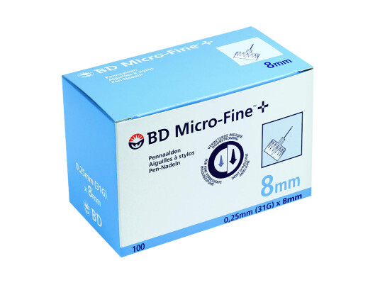 BD Micro-Fine+ pennekanyle, 8 mm 31 G, 100 stk. BD Micro-Fine+ pennekanyle, 8 mm 31 G, 100 stk.