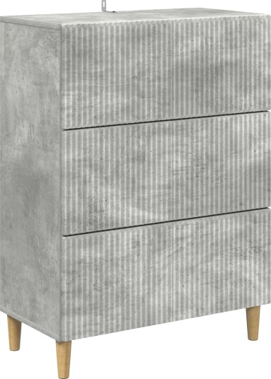 vidaXL Skuffeskap Betonggrå 66 x 34,5 x 90 cm Konstruert tre