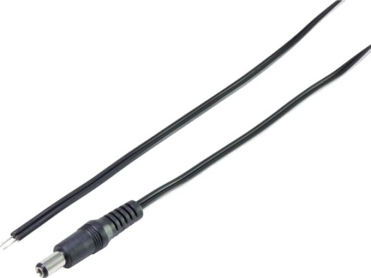 Tru Components Lavspennings Tilkoblingskabel Lavspenningsplugg Åpen Ende 5.50 / 2.10 Mm 1.20 M 1 Stk.