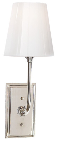 Hulton vägglampa nickel/vitt glas Hulton vägglampa nickel/vitt glas
